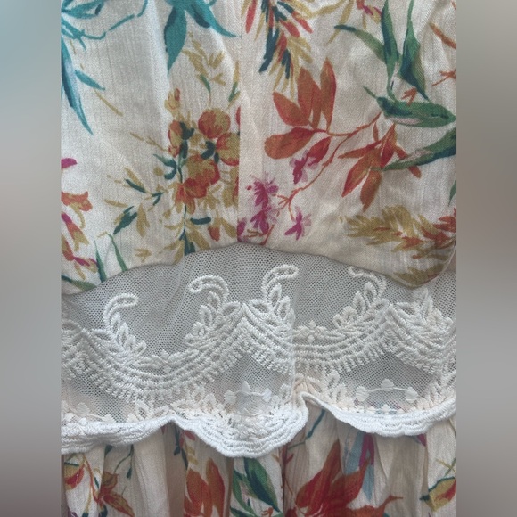 Torrid Floral Boho Gypsy Maxi Dress Lace Spring Summer Women’s Plus Sz 1X - Picture 4 of 8